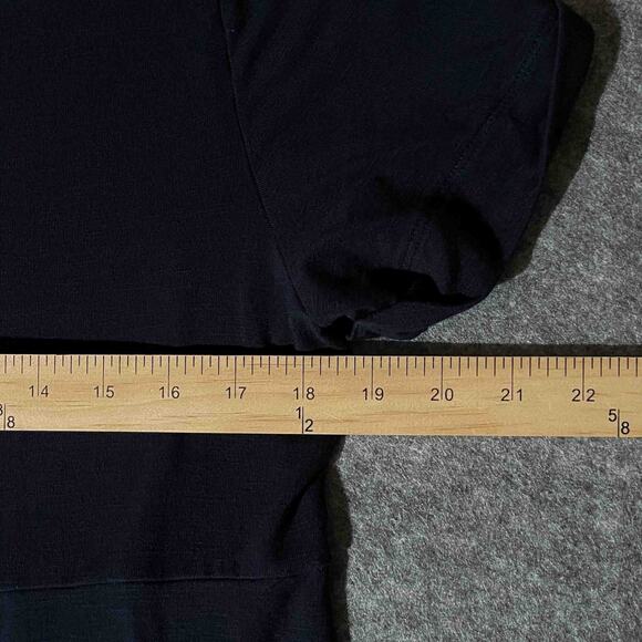 J Jill Women's Scoop-Neck Stretch Cuffed Sleeve Knit Tee Dress Navy Blue Size MP - Picture 9 of 10